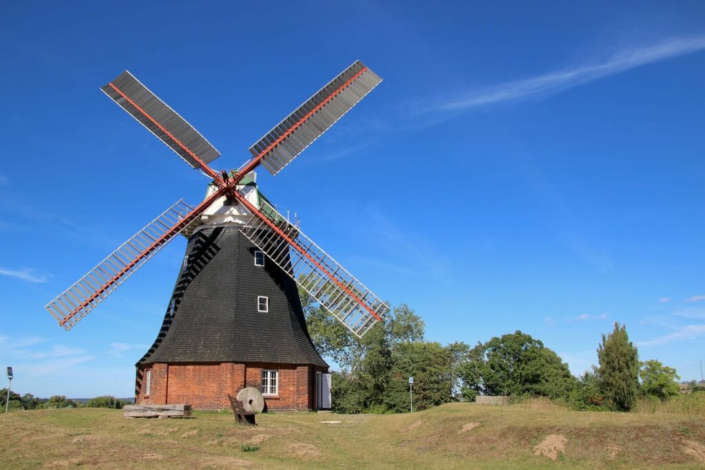 Mühle auf der Insel Poel als eines der Ausflugsziele und Sehenswürdigkeiten in Rerik